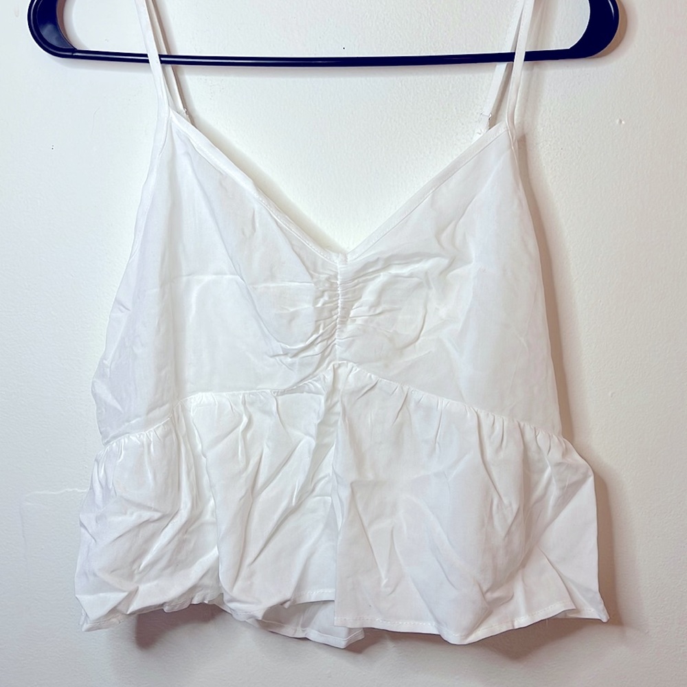 Pacsun White Lace Up Back Tank